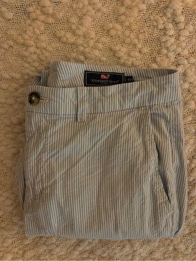Vineyard Vines Light Blue and White Seersucker Shorts